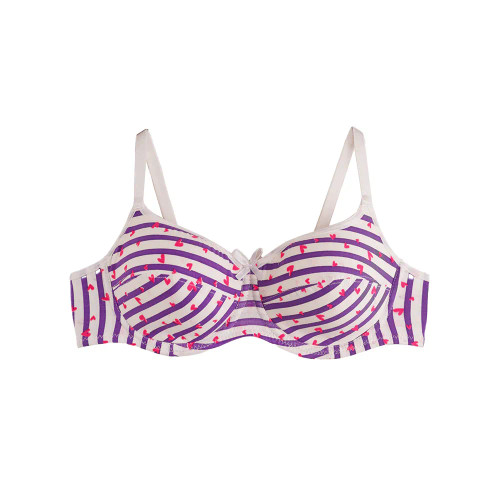 سوتین فانتزی نخی فنردار کاپدار اسفنجی بند قابل تنظیم ضد حساسیت