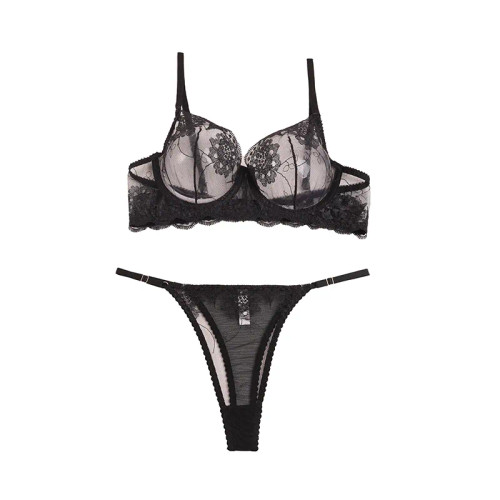 ست لباس زیر زنانه تور فنردار در سایزهای مختلف