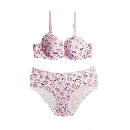 ست لباس زیر زنانه فانتزی اسفنجی لیزری فنردار مدل اسلیپ