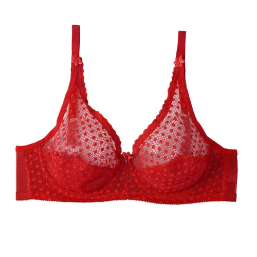 سوتین فنردار تور طرحدار بند قابل تنظیم سایزبندی کامل