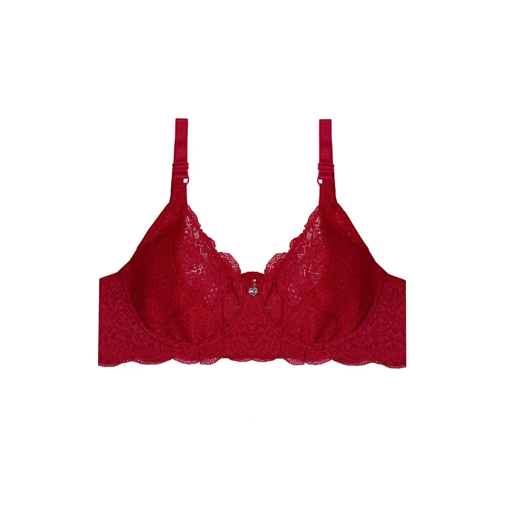 سوتین زنانه فنردار کاپ C طرح دار دانتل جمع کننده و فرم دهنده