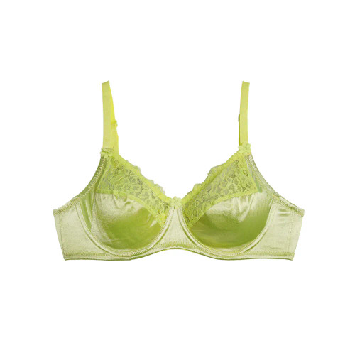 سوتین فنردار ساتن و تور زنانه سایزبندی کامل