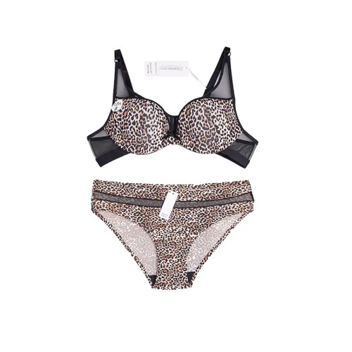 ست لباس زیر زنانه تور میکروفایبر اسفنجی جک دار فنردار کاپ B