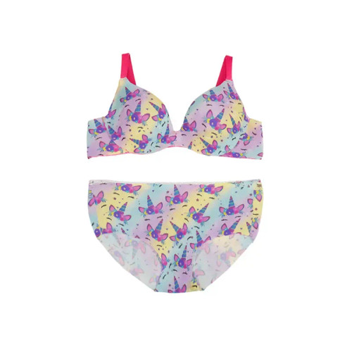 ست لباس زیر زنانه فانتزی اسفنجی فنردار لیزری - سایزبندی 80 تا 90