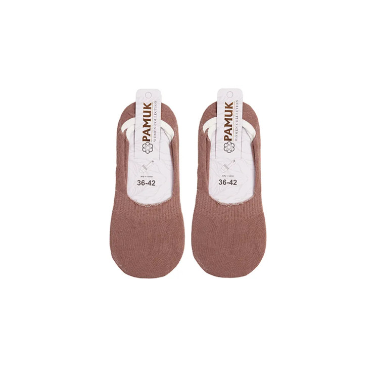 جوراب زنانه نخی پنبه ای فری سایز رنگ کالباسی سایز 36 تا 41