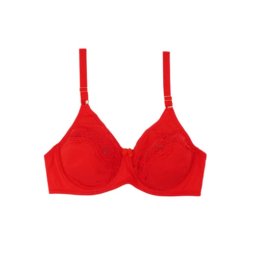 سوتین فنردار بدون اسفنج بند قابل تنظیم سایز 75 تا 95 کاپ B نخی