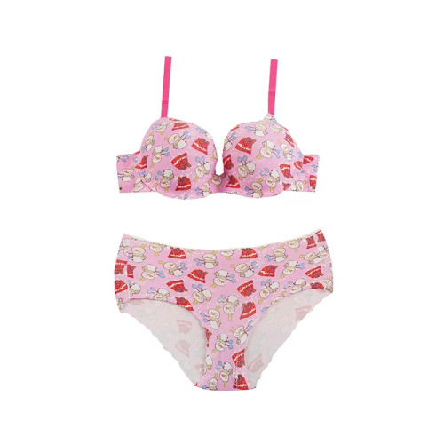 ست لباس زیر زنانه فانتزی اسفنجی فنردار لیزری مدل اسلیپ