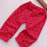 ست سه تیکه سویشرت دار هندوانه ای نوزادی | لباس یلدایی کودک | پنبه دورو | سایز 6 تا 24 ماه