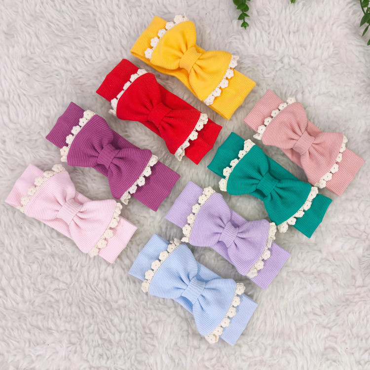 هدبند پاپیونی نوزاد و کودک | پنبه کبریتی | مناسب 2 ماه تا 3 سال