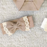 هدبند پاپیونی نوزاد و کودک | پنبه کبریتی | مناسب 2 ماه تا 3 سال