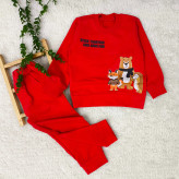 بلوز شلوار بچگانه طرح روباه و دوستان جنس پنبه دورس مناسب 2 تا 5 سال