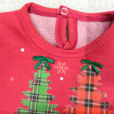 پیراهن دخترانه کریسمس | لباس مجلسی نوزاد و کودک | سایز 6 ماه تا 3 سال