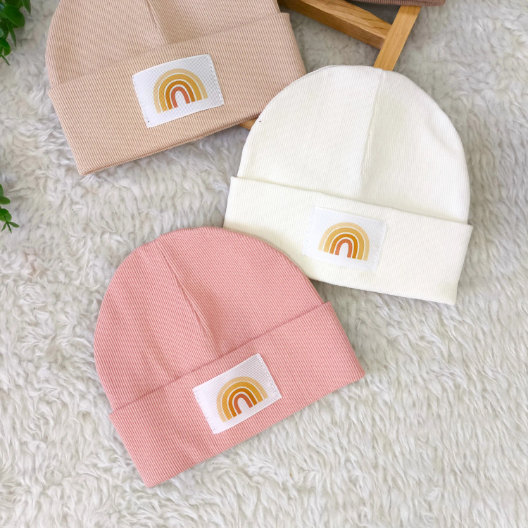 کلاه نوزادی رنگین کمان کبریتی | مناسب 3 ماه تا 2 سال | ضد پرز و آبرفت