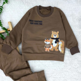 بلوز شلوار بچگانه طرح روباه و دوستان جنس پنبه دورس مناسب 2 تا 5 سال