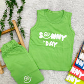 تیشرت و شلوارک پسرانه پنبهای سوپر طرح Sunny Day مناسب 2 تا 4 سال | 6 رنگ