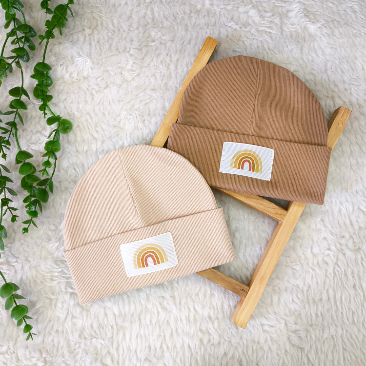 کلاه نوزادی رنگین کمان کبریتی | مناسب 3 ماه تا 2 سال | ضد پرز و آبرفت