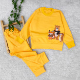 بلوز شلوار بچگانه طرح روباه و دوستان جنس پنبه دورس مناسب 2 تا 5 سال