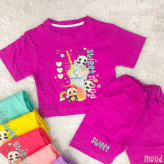 تیشرت و شورتک لش طرح پاندا پنبه سوپر مناسب کودکان 1 تا 3 سال