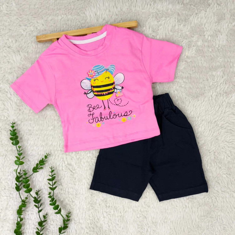 تیشرت شلوارک دخترانه نوزادی ست دخترانه تیشرت شورت