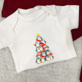 سه تکه بلوز شلوار و بادی نوزادی دخترانه پسرانه ست یلدایی پنگوئن