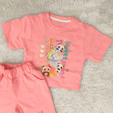 تیشرت و شورتک لش طرح پاندا پنبه سوپر مناسب کودکان 1 تا 3 سال