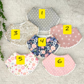 پیشبند نوزادی چند لایه طرحدار نخی پنبهای با پشت حولهای - مناسب 0 تا 2 سال