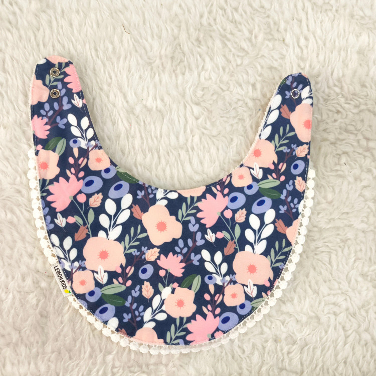 پیشبند نوزادی چند لایه طرحدار نخی پنبهای با پشت حولهای - مناسب 0 تا 2 سال