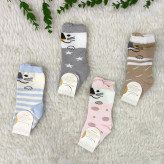 جوراب ساق بلند نوزاد طرح گربه | پنبه صد درصد | سایز 0 تا 6 ماه