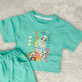 تیشرت و شورتک لش طرح پاندا پنبه سوپر مناسب کودکان 1 تا 3 سال