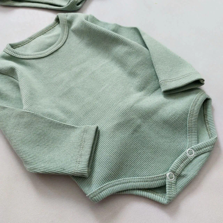 بادی و کلاه کبریتی خرگوشی نوزادی | جنس پنبه | مناسب 3 تا 12 ماه