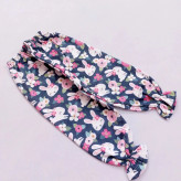 بلوز شلوار نوزادی طرح خرگوش پاپیون برجسته جنس پنبه لطیف سایز 3 تا 36 ماه