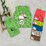 تاپ شلوارک پنبه ای اسنوپی بچگانه - مناسب 1 تا 3 سال - 6 رنگ