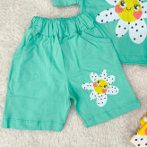 تیشرت و شورتک بچگانه طرح بابونه خندان | جنس پنبه سوپر | سایز بندی 35 و 40