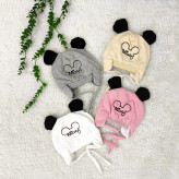 کلاه پشمی بچگانه طرح گلدوزی شده مناسب پاییز و زمستان | مناسب 3 ماه تا 1 سال