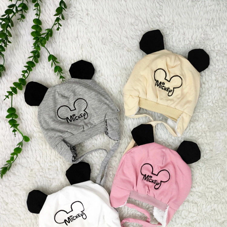 کلاه پشمی بچگانه طرح گلدوزی شده مناسب پاییز و زمستان | مناسب 3 ماه تا 1 سال