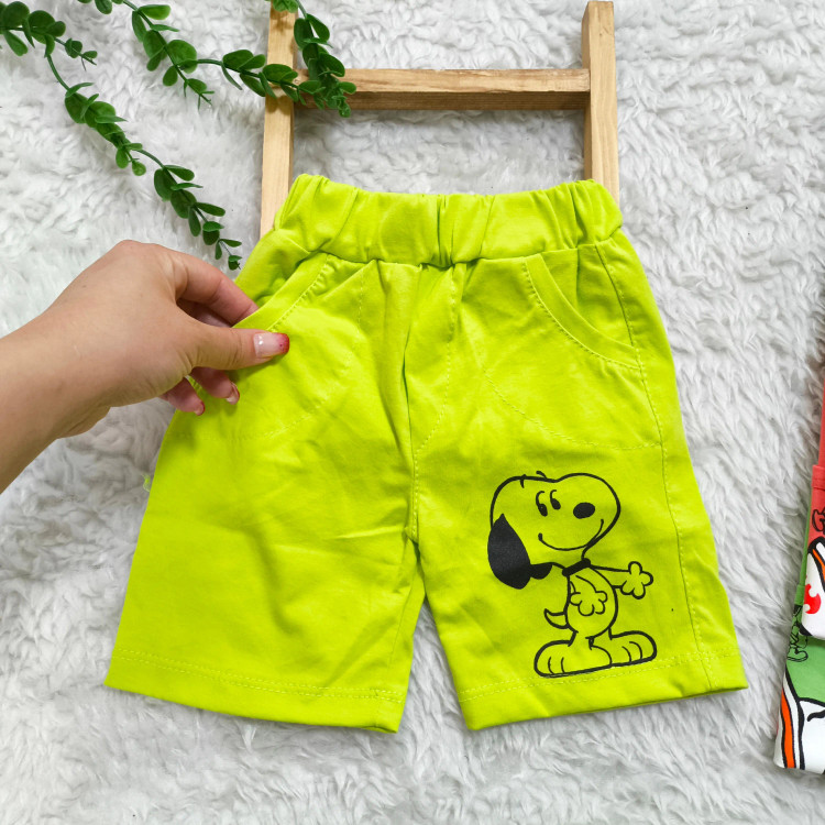 تاپ شلوارک پنبه ای اسنوپی بچگانه - مناسب 1 تا 3 سال - 6 رنگ