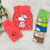 تاپ شلوارک پنبه ای اسنوپی بچگانه - مناسب 1 تا 3 سال - 6 رنگ