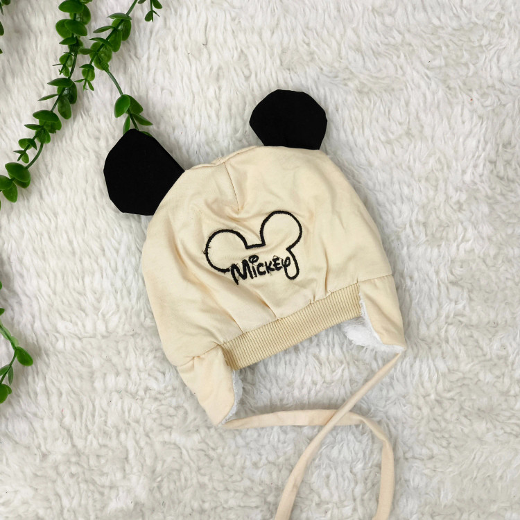 کلاه پشمی بچگانه طرح گلدوزی شده مناسب پاییز و زمستان | مناسب 3 ماه تا 1 سال