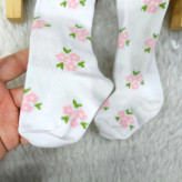 جوراب شلواری گلدار پنبهای چهار فصل نوزاد | سایز 0 تا 12 ماه | نرم و لطیف