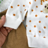 بلوز شلوار دخترانه طرح قارچ برجسته، جنس پنبه، مناسب 3 ماه تا 2 سال