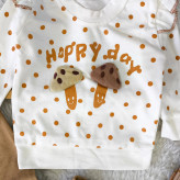 بلوز شلوار دخترانه طرح قارچ برجسته، جنس پنبه، مناسب 3 ماه تا 2 سال