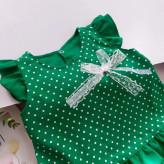 سارافون و شورت نخی دخترانه خال خالی | مناسب 1 تا 3 سال