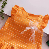 سارافون و شورت نخی دخترانه خال خالی | مناسب 1 تا 3 سال