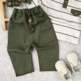 بلوز شلوار مجلسی پسرانه تریکو و کتان پنبه، سایز بدو تولد تا سه سال و نیم