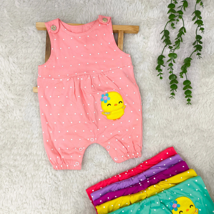 رامپر نوزادی دخترانه رامپر عیدانه رامپر خالخالی جوجه