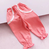 بلوز شلوار نوزادی دخترانه گلبهی پنبه لطیف سایز بندی 5 سایز