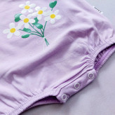 رامپر و هدبند نوزاد دخترانه پنبه ای طرح شکوفه، سایز 0 تا 8 ماه، چهار رنگ