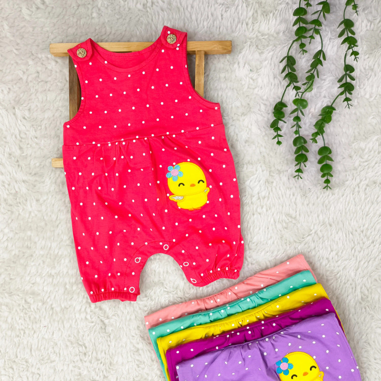 رامپر نوزادی دخترانه رامپر عیدانه رامپر خالخالی جوجه