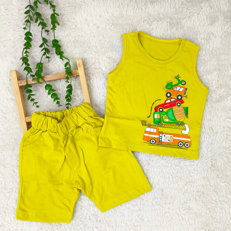 تاپ شلوارک پسرانه تاپ شورت نوزادی ست پسرانه