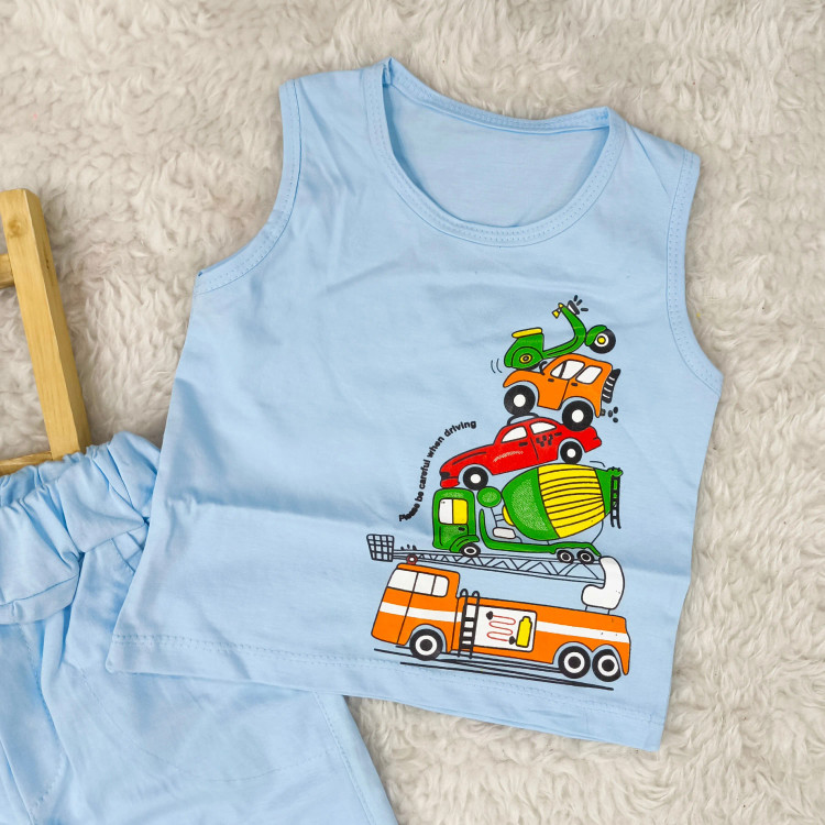 تاپ شلوارک پسرانه تاپ شورت نوزادی ست پسرانه